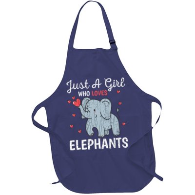 Just A Girl Who Loves Elephants Funny Cute Wo Graphic Apron