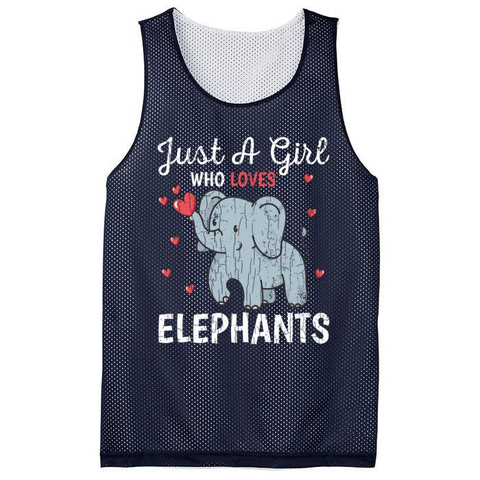 Just A Girl Who Loves Elephants Funny Cute Wo Graphic Mesh Reversible Basketball Jersey Tank