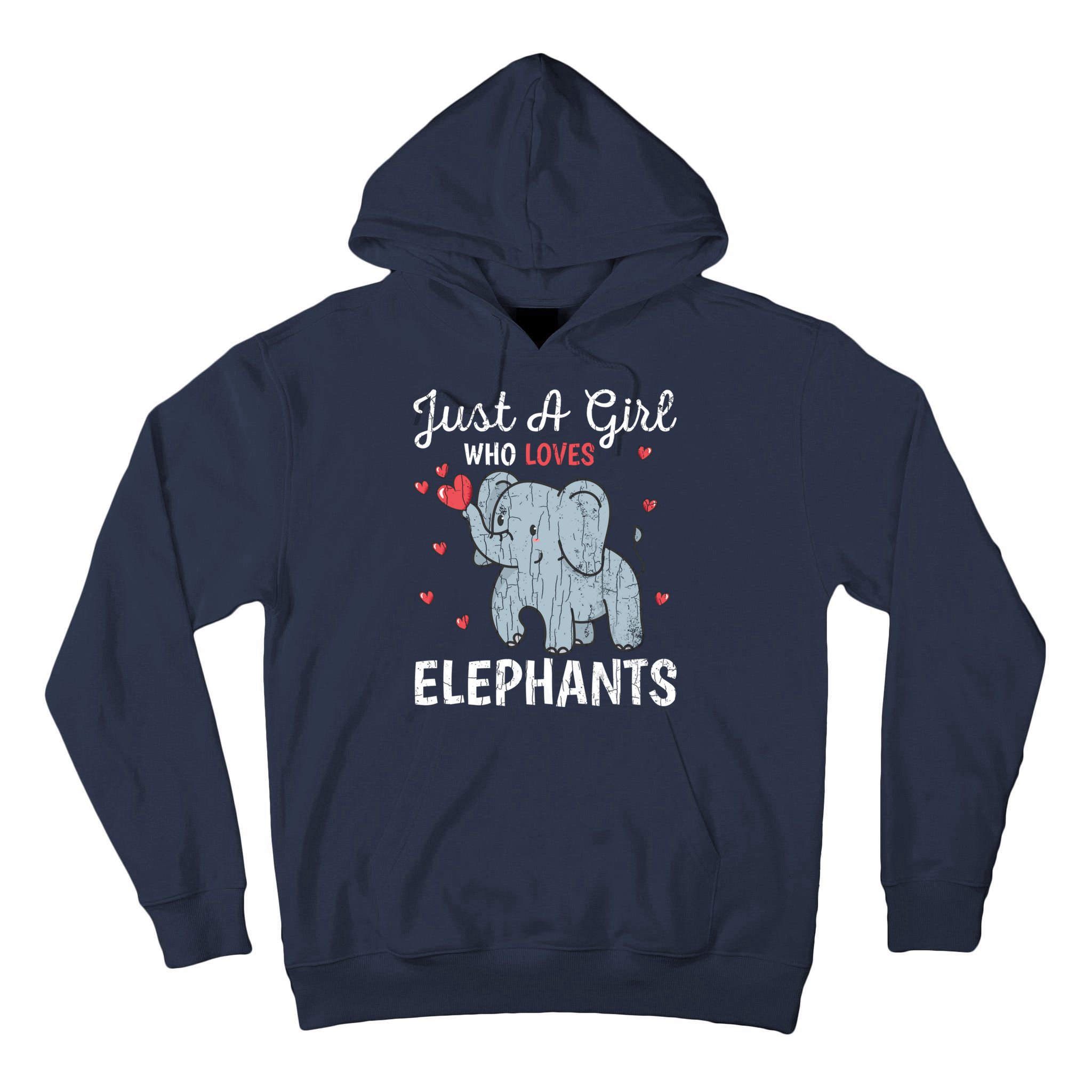 Just A Girl Who Loves Elephants Funny Cute Wo Graphic Tall Hoodie