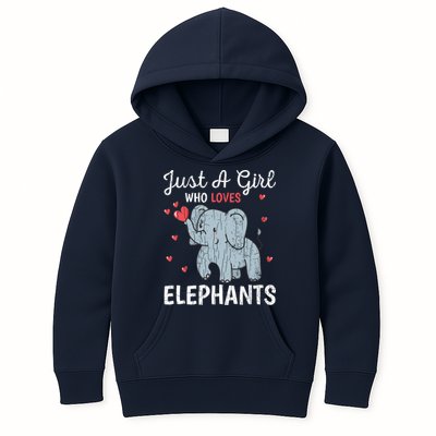 Just A Girl Who Loves Elephants Funny Cute Wo Graphic Kids Hoodie