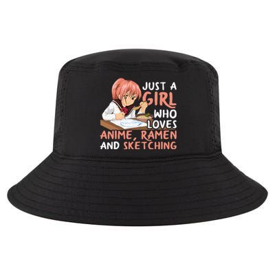 Just A Girl Who Loves Anime Ramen And Sketching Japan Anime Cool Comfort Performance Bucket Hat