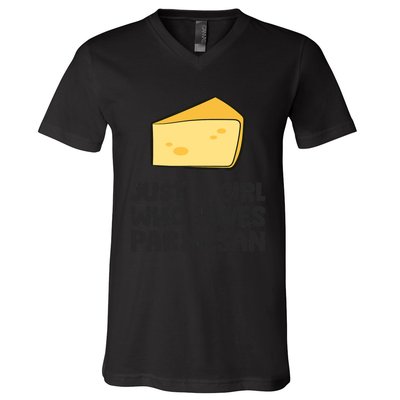 Just A Girl Who Loves Parmesan Cheese V-Neck T-Shirt