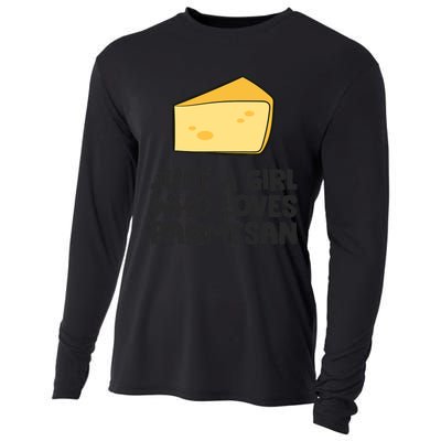 Just A Girl Who Loves Parmesan Cheese Cooling Performance Long Sleeve Crew