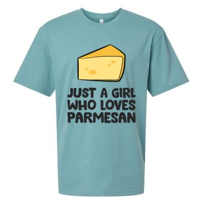 Just A Girl Who Loves Parmesan Cheese Sueded Cloud Jersey T-Shirt