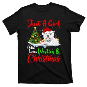 Just A Girl Who Loves Westies And Christmas T-Shirt