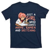 Just A Girl Who Loves Anime Ramen And Sketching Japan Anime T-Shirt