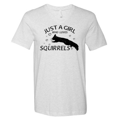 Just A Girl Who Loves Squirrels V-Neck T-Shirt