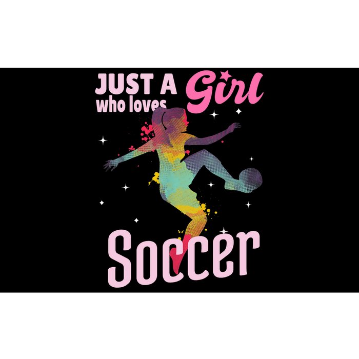 Just A Girl Who Loves Soccer Football Wo Girl Gift Bumper Sticker