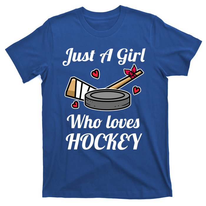 Just A Girl Who Loves Hockey Ice Hockey Girl Jersey Gift T-Shirt