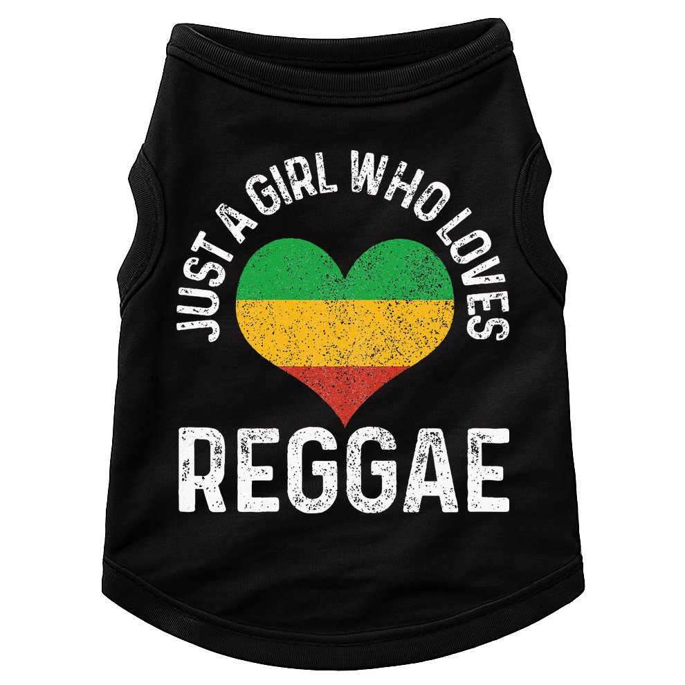 Just A Girl Who Loves Reggae Music Rastafari Rasta Gift Doggie Tank