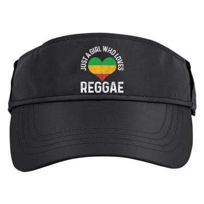 Just A Girl Who Loves Reggae Music Rastafari Rasta Gift Adult Drive Performance Visor