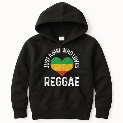 Just A Girl Who Loves Reggae Music Rastafari Rasta Gift Kids Hoodie