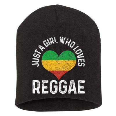 Just A Girl Who Loves Reggae Music Rastafari Rasta Gift Short Acrylic Beanie