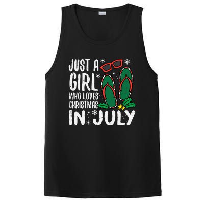 Just A Girl Who Loves Christmas In July Xmas Summer Wo PosiCharge Competitor Tank