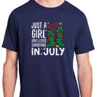 Just A Girl Who Loves Christmas In July Xmas Summer Wo Adult ChromaSoft Performance T-Shirt