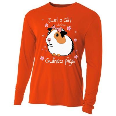 Just A Girl Who Loves Guinea Pigs Cute Pets Lover Gift Cooling Performance Long Sleeve Crew