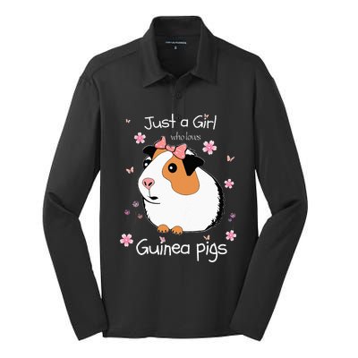 Just A Girl Who Loves Guinea Pigs Cute Pets Lover Gift Silk Touch Performance Long Sleeve Polo