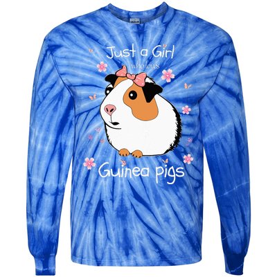 Just A Girl Who Loves Guinea Pigs Cute Pets Lover Gift Tie-Dye Long Sleeve Shirt