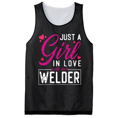 Just A Girl In Love With Her Welder Cute Welders Wife Mesh Reversible Basketball Jersey Tank