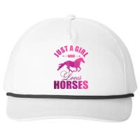 Just A Girl Who Loves Horses Watercolor Horse Snapback Five-Panel Rope Hat