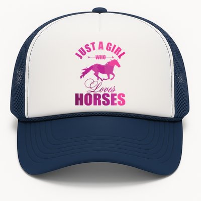 Just A Girl Who Loves Horses Watercolor Horse Trucker Hat