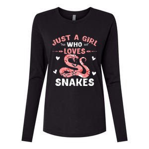 Just A Girl Who Loves Snakes Animal Snake Lover Womens Cotton Relaxed Long Sleeve T-Shirt