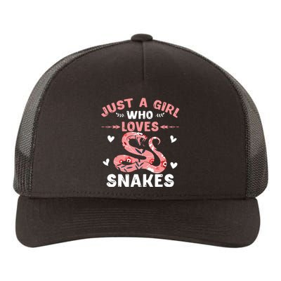 Just A Girl Who Loves Snakes Animal Snake Lover Yupoong Adult 5-Panel Trucker Hat