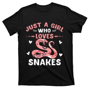 Just A Girl Who Loves Snakes Animal Snake Lover T-Shirt