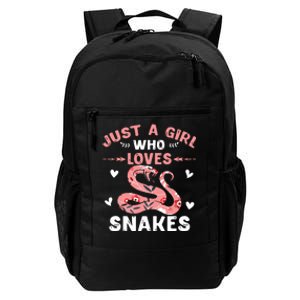 Just A Girl Who Loves Snakes Animal Snake Lover Daily Commute Backpack