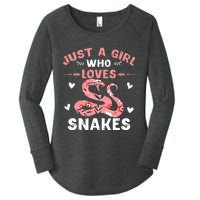 Just A Girl Who Loves Snakes Animal Snake Lover Women's Perfect Tri Tunic Long Sleeve Shirt