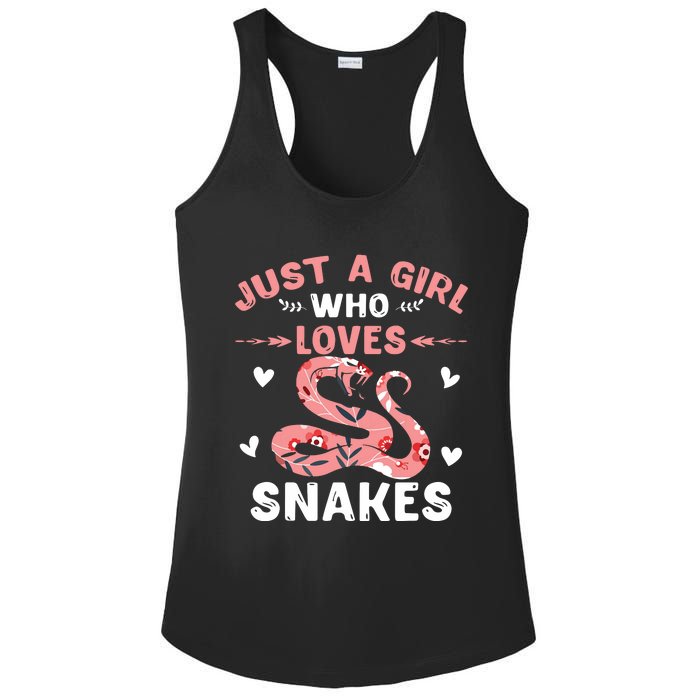 Just A Girl Who Loves Snakes Animal Snake Lover Ladies PosiCharge Competitor Racerback Tank