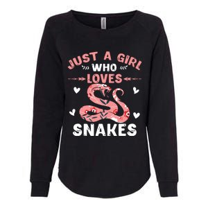 Just A Girl Who Loves Snakes Animal Snake Lover Womens California Wash Sweatshirt