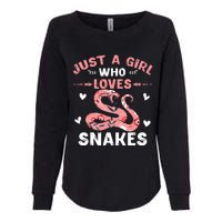 Just A Girl Who Loves Snakes Animal Snake Lover Womens California Wash Sweatshirt