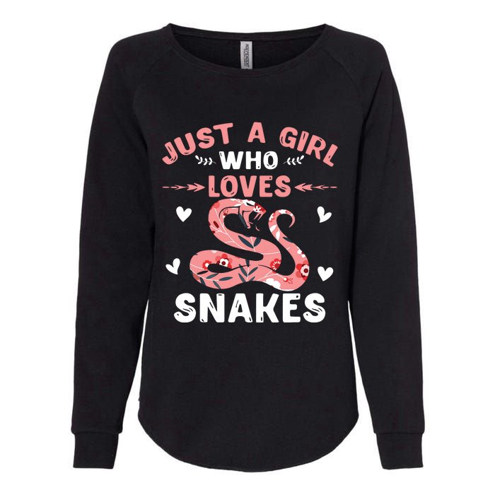 Just A Girl Who Loves Snakes Animal Snake Lover Womens California Wash Sweatshirt