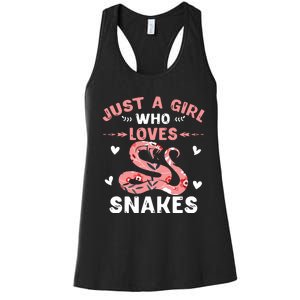 Just A Girl Who Loves Snakes Animal Snake Lover Women's Racerback Tank