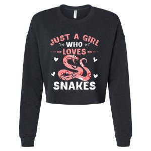 Just A Girl Who Loves Snakes Animal Snake Lover Cropped Pullover Crew