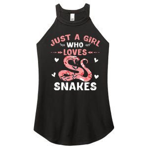 Just A Girl Who Loves Snakes Animal Snake Lover Women's Perfect Tri Rocker Tank