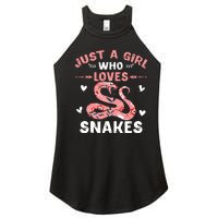 Just A Girl Who Loves Snakes Animal Snake Lover Women's Perfect Tri Rocker Tank