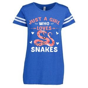 Just A Girl Who Loves Snakes Animal Snake Lover Enza Ladies Jersey Football T-Shirt