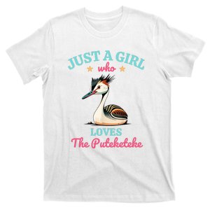 Just A Girl Who Loves The Puteketeke Great Crested Grebe T-Shirt