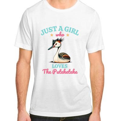 Just A Girl Who Loves The Puteketeke Great Crested Grebe Adult ChromaSoft Performance T-Shirt