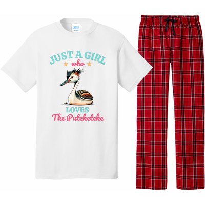 Just A Girl Who Loves The Puteketeke Great Crested Grebe Pajama Set