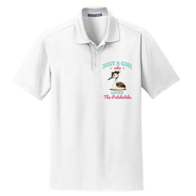 Just A Girl Who Loves The Puteketeke Great Crested Grebe Dry Zone Grid Polo