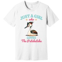 Just A Girl Who Loves The Puteketeke Great Crested Grebe Premium T-Shirt