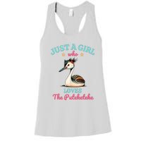 Just A Girl Who Loves The Puteketeke Great Crested Grebe Women's Racerback Tank