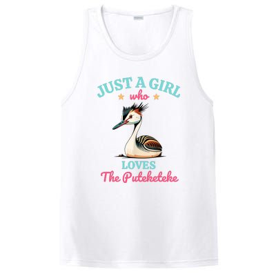 Just A Girl Who Loves The Puteketeke Great Crested Grebe PosiCharge Competitor Tank