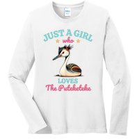 Just A Girl Who Loves The Puteketeke Great Crested Grebe Ladies Long Sleeve Shirt