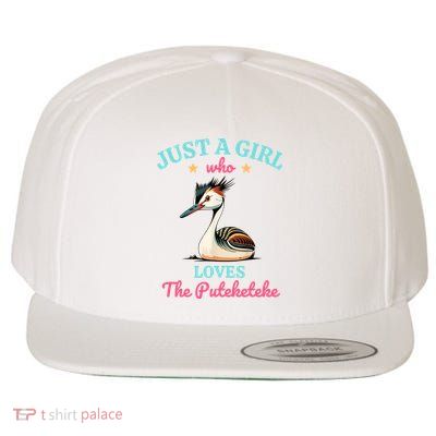 Just A Girl Who Loves The Puteketeke Great Crested Grebe Wool Snapback Cap