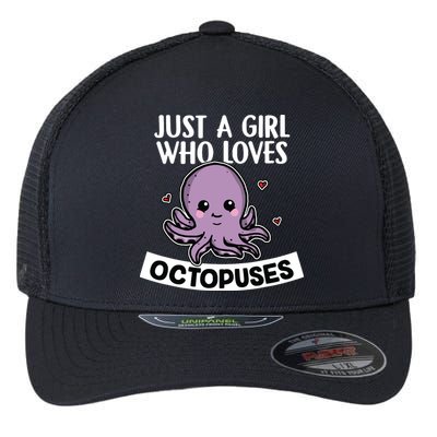 Just A Girl Who Loves Octopuses Cute Squid Octopus Costume Flexfit Unipanel Trucker Cap