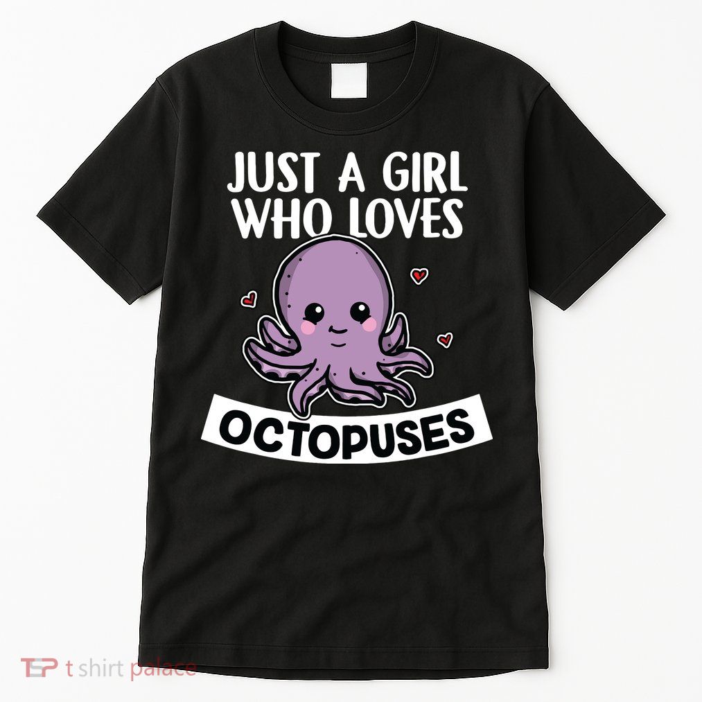 Just A Girl Who Loves Octopuses Cute Squid Octopus Costume Tall T-Shirt